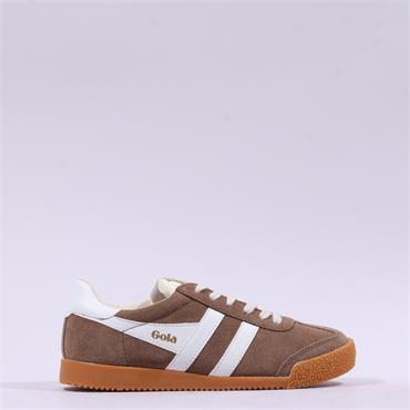 Gola Elan Retro T Toe Gumsole Trainer - Tabacco Brown